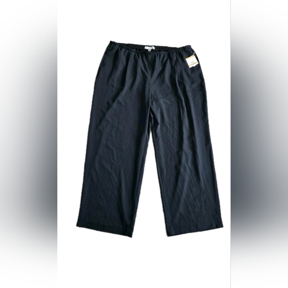 KASPER Woman Pull On Elastic Waist  Pants Size 3X Black
